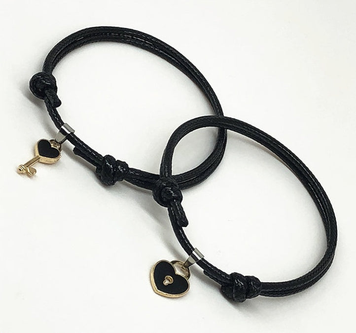 Small key love couple bracelet