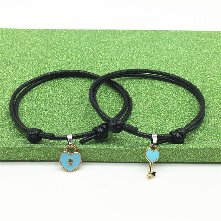 Small key love couple bracelet